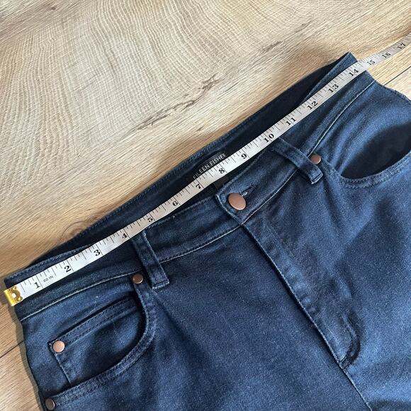 Eileen Fisher Organic Cotton Stretch Straight Ankle Jean Utility Blue 4 - Picture 6 of 8